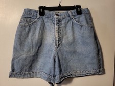 Women's Vintage Size 16 Fit 8-10 Retro 80s 90s Mom High Rise Cuff Jean Shorts