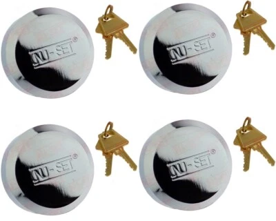 NU-SET Hidden Shackle Lock Puck Trailer Padlock Keyed Alike - Pack of 4