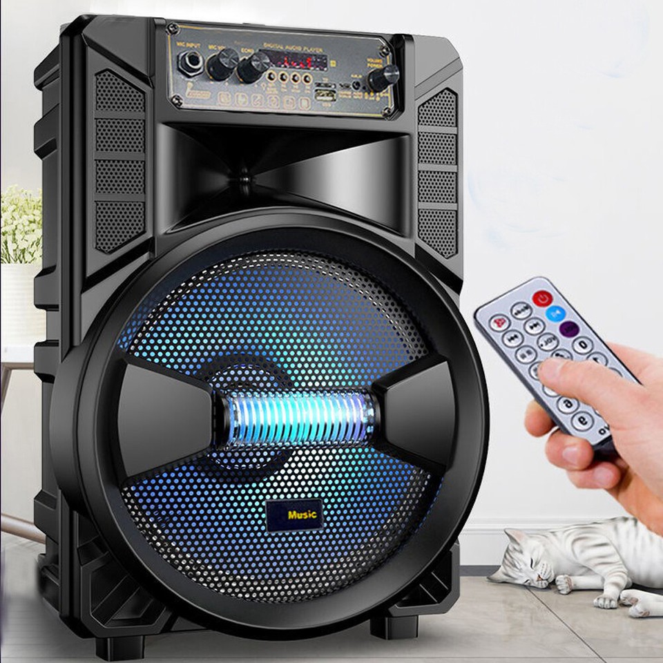 3000W Portable Party Speaker With Heavy Bass & LED Lights – Bluetooth, FM, AUX, USB