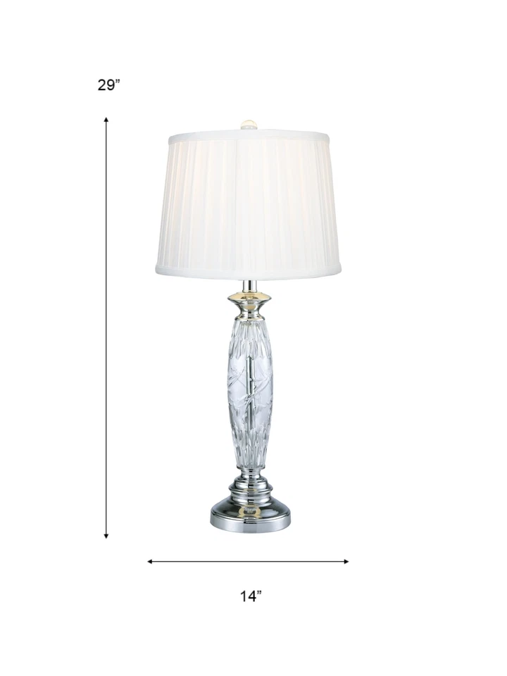 Dale Tiffany SGT16160F 24% Lead Crystal Table Lamp, Powis - Image 3 of 3