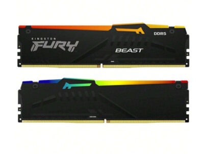 メモリー Kingston FURY DDR5 16GB 6000MHz RGB Kingston Fury Beast RGB 16GB 6000MT/s DDR5 CL40 DIMM Desktop