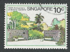 Singapore. 333. 10c. Botanic Gardens, 120th Anniversary. Used. 1979