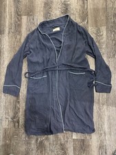 Vintage Robe Size Large Cotton Summer by WELDON Dark Blue Pre-owned Retro Cool