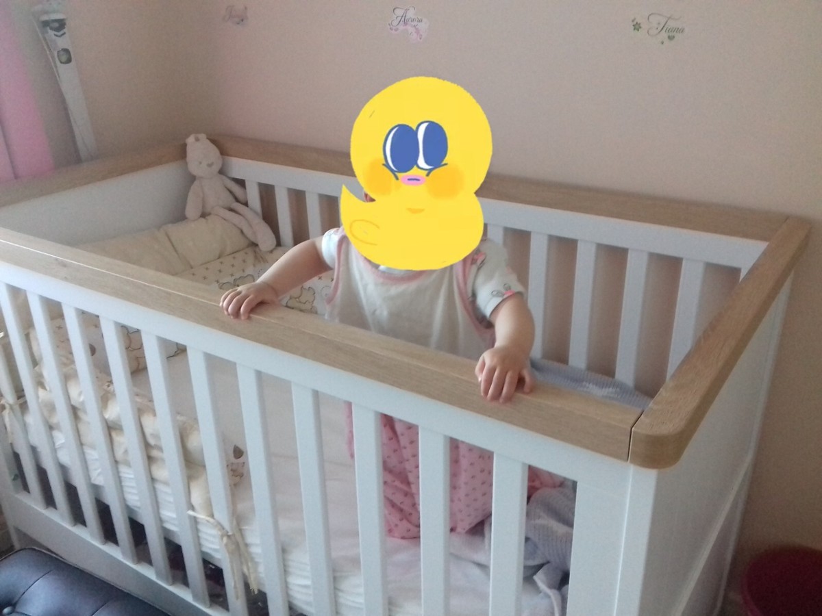 Mothercare Lulworth white COT BED with mattress (Used) UK