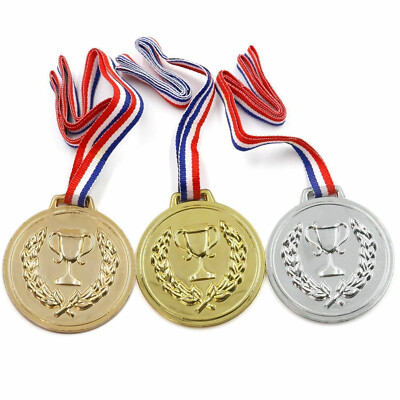 12 Gold Silber Bronze Medaillen Ostereiersuche Schule Sport Tag Party Tütenfüller