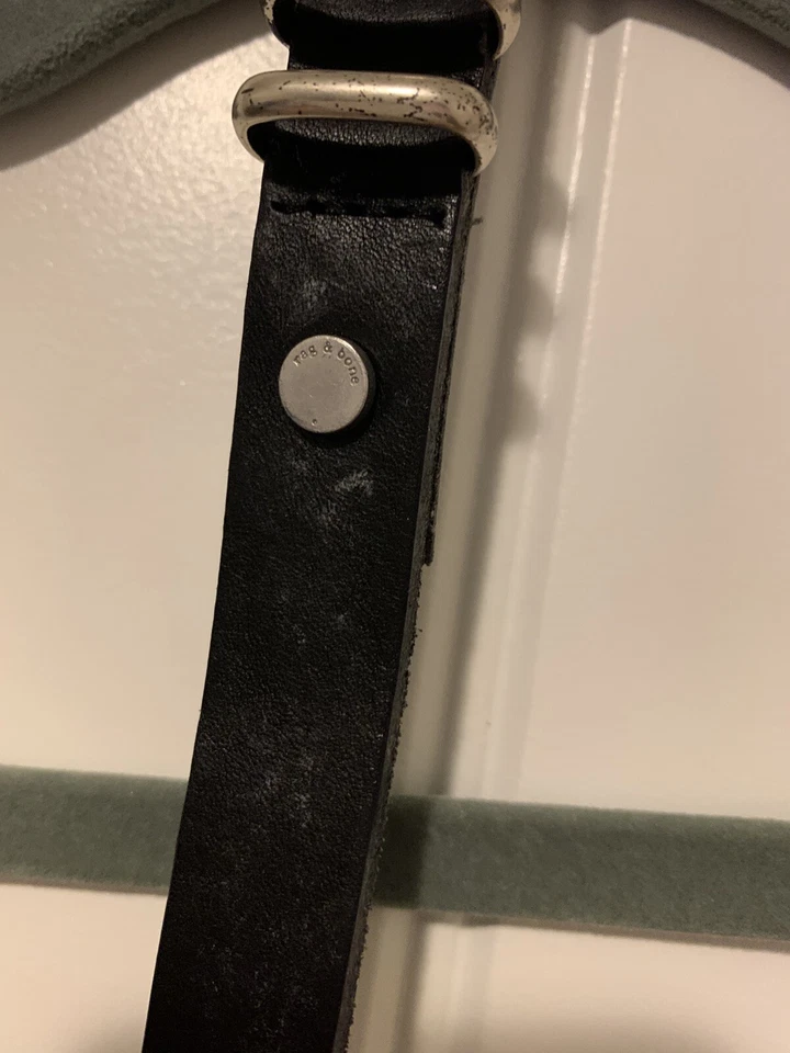 Cinturón de cuero negro Rag & Bone New York talla pequeña Foto 4 de 4