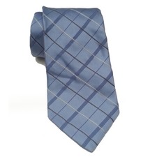 Croft & Barrow Men Dress Silk Tie Blue 60" Long 3.75" wide Made in USA