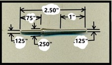 Abrasive Cartridge Roll Mandrel 2 1/2" L 1" Rolls 1/8" Shank Jewelry Polishing