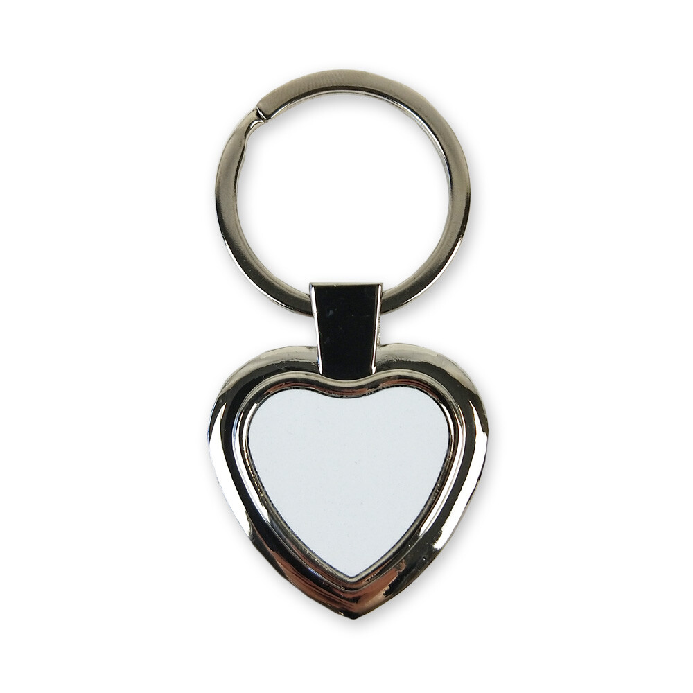 8x Sublimation Blank Metal Heart Key Rings Heat Press Printing Supplies | eBay