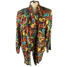Medium Rampage Women's Vintage 80s Single Button Blazer Jacket Floral