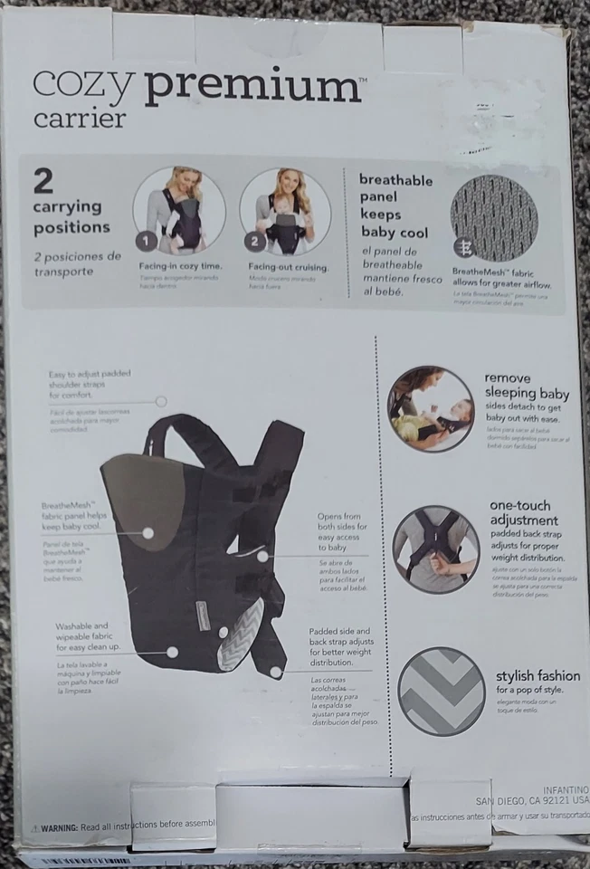 Portabebés Infantino Acogedor Portabebés Premium 2 Posiciones 8-25 libras Foto 4 de 4