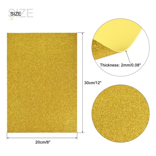 Colorful EVA Glitter foam Sheets 7.8x11.8 inch 2mm Thickness for Craft DIY 2 Set - Picture 3 of 6