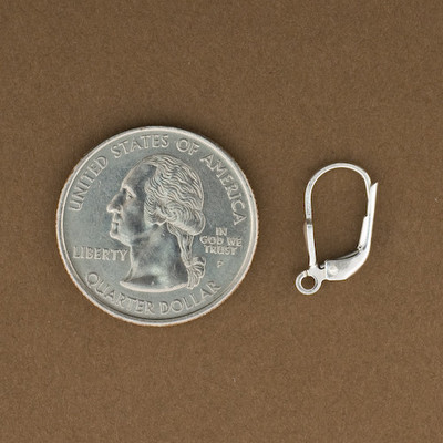 Wholesale Sterling Silver Leverback Earring Findings - .925 Quality, 17mm X 9mm Hooks (Mayas Gems)