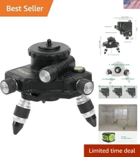 Durable Aluminum 360-Degree Laser Level Base with Micro-Adjust Pivoting Design