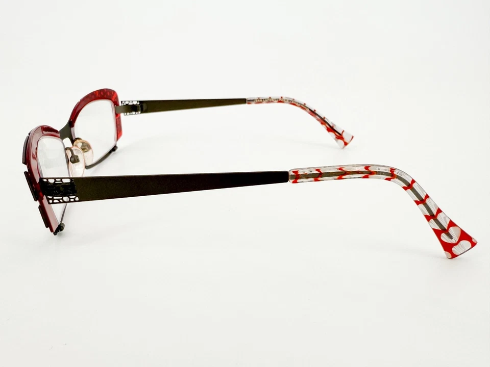 Monturas de gafas Jean Lafont Flirt 159 rojo 52[]18-125 marrón transparente L458 Foto 3 de 4