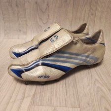 Adidas +F50 Tunit Silver & Blue Football Boots Vintage 2006 Retro UK 10 RARE