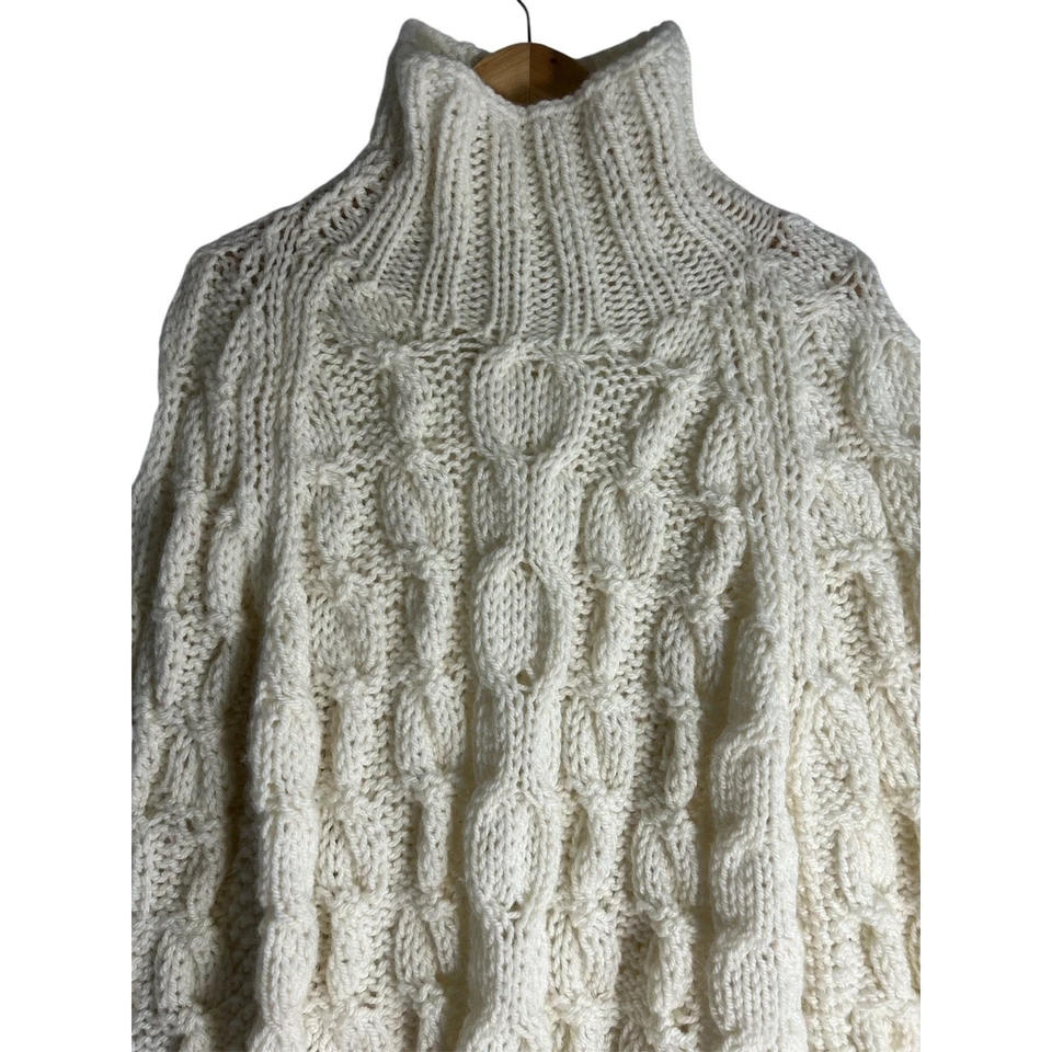 Suéter Tejido Grueso De Colección Hecho a Mano Italiano Nordstroms Grande Mezcla de Lana Línea Larga Foto 2 de 4