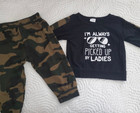 Cute Infant Boys 2 Pc Camo Outfit Size 12/18M — photo 1