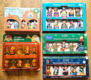 Lot Xmas Holiday Light Sets DISNEY (Snow White Pooh Mickey) Seuss/Henson Looney