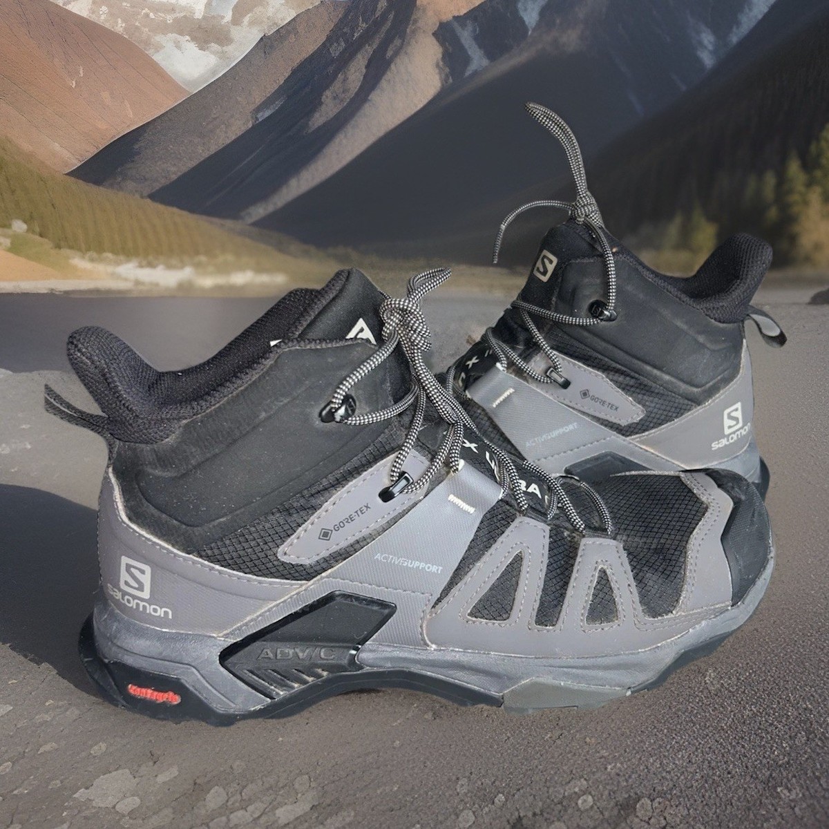 Salomon X Ultra 4 Mid Gore-Tex Mens Hiking Boots Black Magnet Grey US 9.5 Salomon X Ultra 4 Mid GTX Men main image 3
