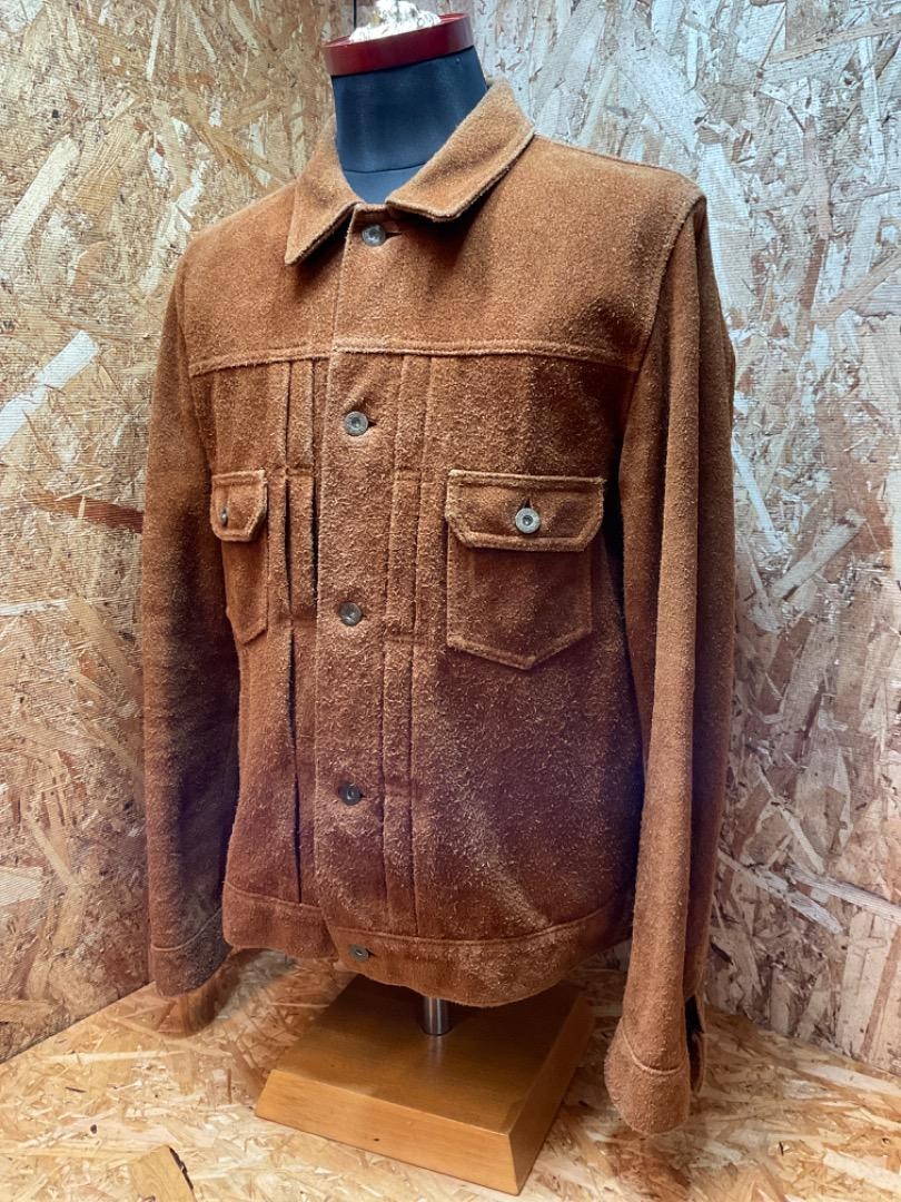 Y2 LEATHER TB-141 Steer Suede 2nd Type Jacket Size 40 Brown