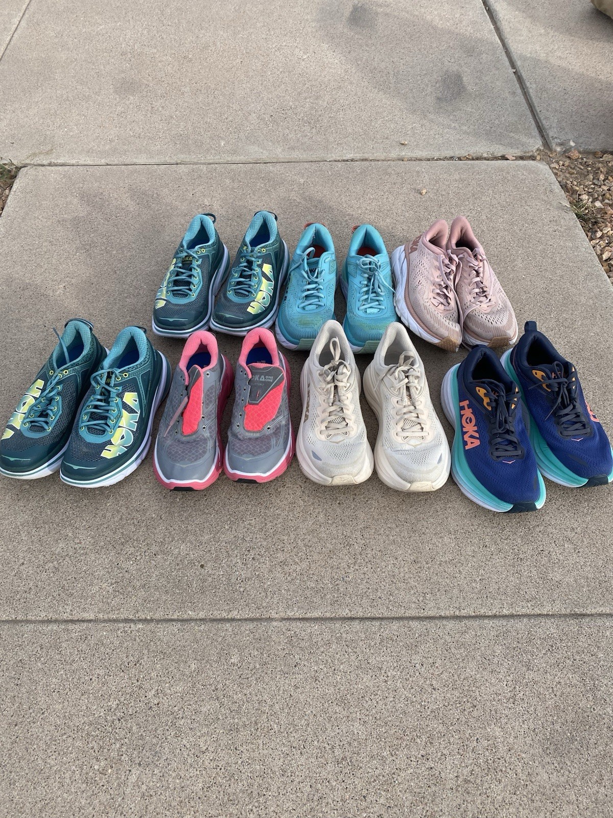 Women’s HOKA RUNNING SHOES SIZE 8 Lot 