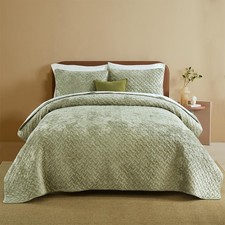 Velvet Bedspread Quilt Bedding Sets,Luxury Elegant Ultra Soft Velvet Comforte...