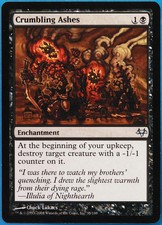 Crumbling Ashes Eventide NM Black Uncommon MAGIC MTG CARD (ID# 512416) ABUGames