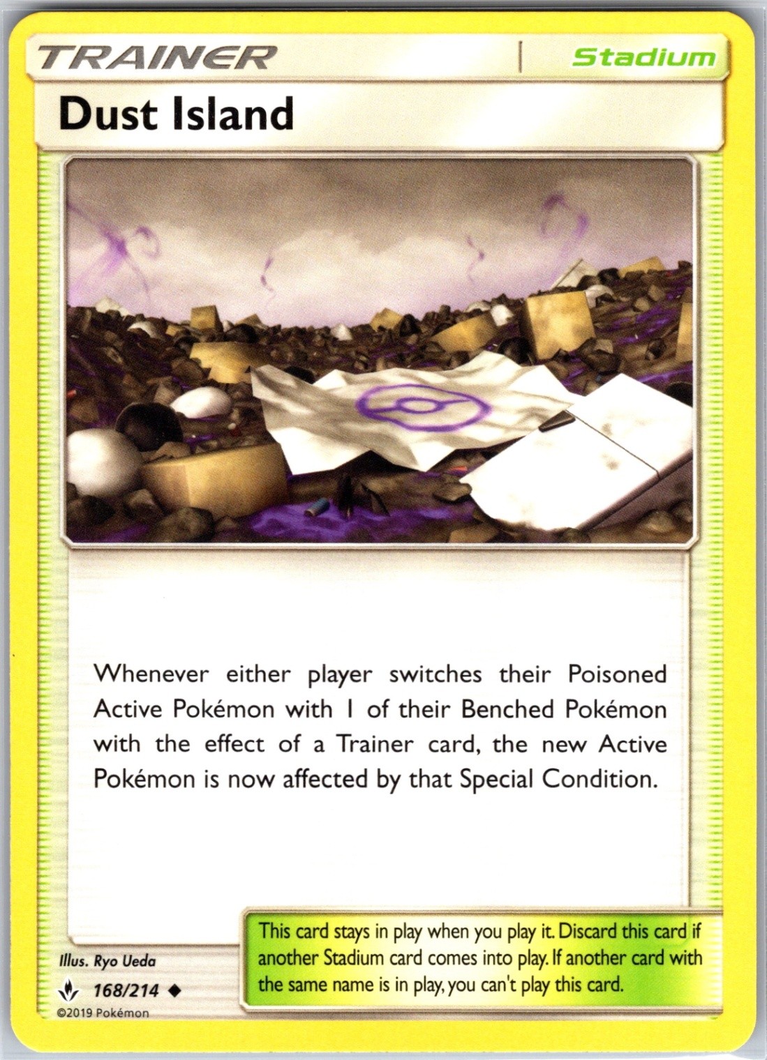 Dust Island 168/214 Uncommon Regular Card SM - Unbroken Bonds Pokemon TCG LP