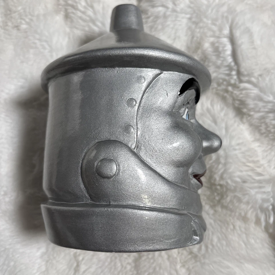 O Mágico de Oz Homem de Lata Banco de Moedas por Enesco Antigo 1989 Com Rolha - Imagem 4 de 4