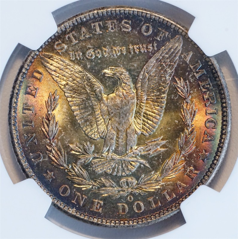 1903 O Morgan Silver Dollar MS 64 NICE RAINBOW TONED
