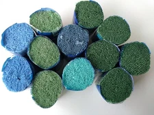 Herrschners Acrylic Latch Hook Rug Yarn Bundles - Lot of 12 - Blues & Greens