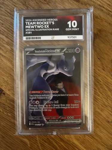 Team Rocket's Mewtwo ex 281/217 Special Illustration Rare Ascended Heroes Ace 10