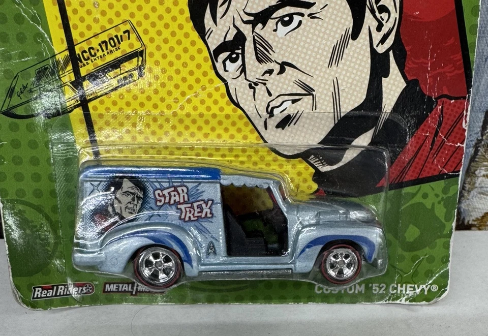 Chevy Hot Wheels Real Riders Star Trek Scotty Custom '52 NUEVO paquete dañado Foto 2 de 4