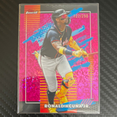 2026 Topps Finest Ronald Acuña Jr. /250 Pink Mini Diamonds Uncommon #187