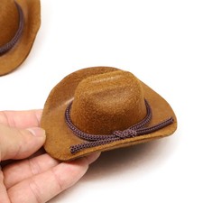 Dollhouse Cowboy Hat, Miniature 1:6 Scale scale, Brown