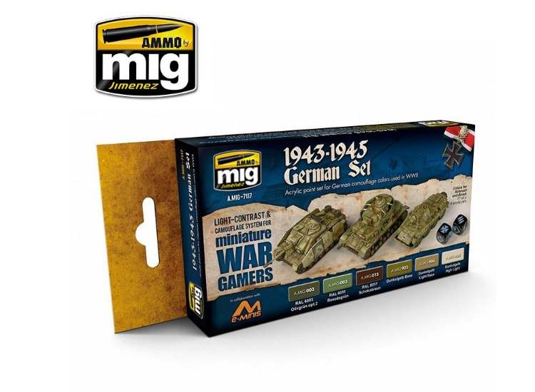 Ammo Mig A.Mig7117 17ml x6 - Wargame 1943-1945 German - Acrylic Paint Set