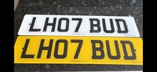 HOT BUD Private Number Plate Reg.  LH07 BUD Personalised LH 07 Plate BUD