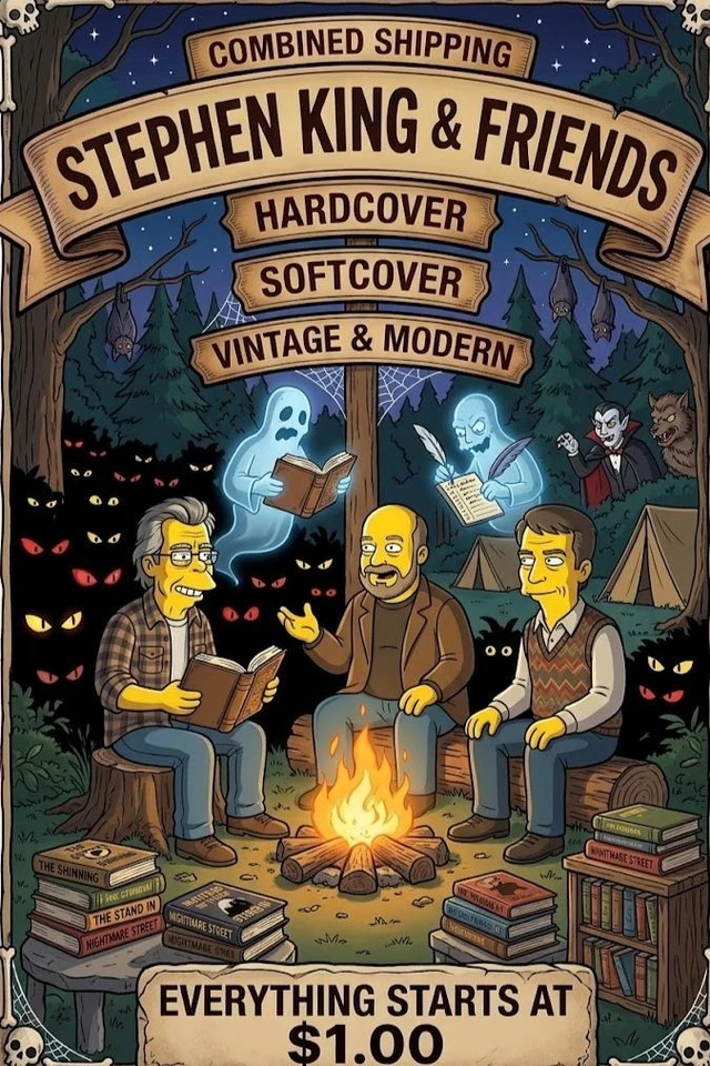 Horror Book Show Stephen King & Friends Hardcover Softcover Books $1 Starts