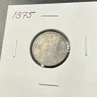 1875 Seated Liberty Dime 10c - .9 / Nice Circulated Coin - No Reserve!