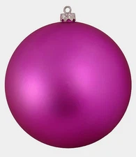 Matte Commercial Shatterproof Christmas Ball Ornament - 6" (150mm) - Magenta