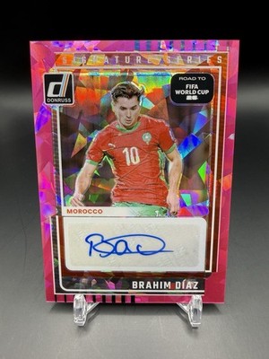 BRAHIM DIAZ 2025-26 DONRUSS WORLD CUP 26 SIGNATURE SERIES PINK ICE AUTO SP