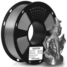 Geeetech 3D Printer PETG Filament Silver 1.75mm 1kg/Roll Consumables New