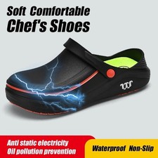 Mens Womens Chef Shoes Kitchen Clogs Anti-Slip Oil Resistant Work Sandals Shoes