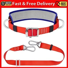 Safety Belt with Padded Waist Pad and Adjustable Lanyard, Safety Lanyard Fall Pr