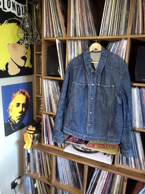 Herren Levi Trucker Jeansjacke Top Vintage Zustand XL Slim