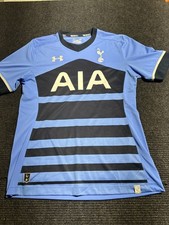 TOTTENHAM HOTSPUR 2015 2016 AWAY FOOTBAL SHIRT SOCCER JERSEY UNDER ARMOUR sz L