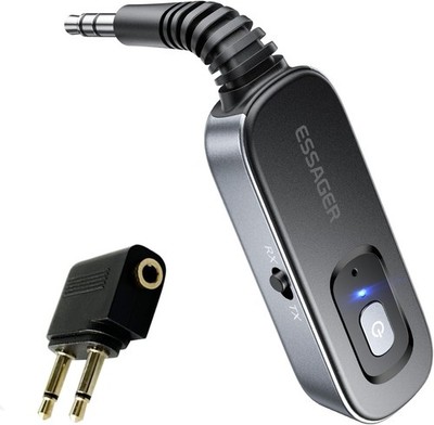 ESSAGER Bluetooth Receiver 3.5mm AUX Car Adapter Noise Cancelling Wireless