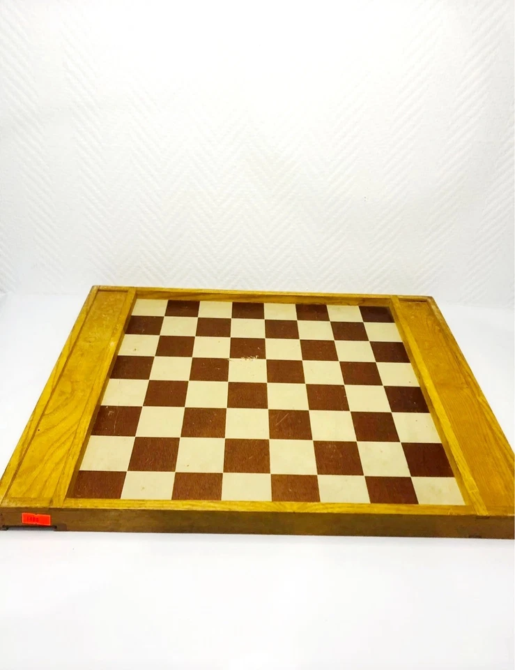 Plateau double face damier/échiquier ancien - Photo 4/4