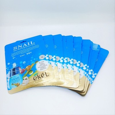 EKEL Snail Sheet Mask Pack 10pcs Facial Care Skincare